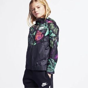 Nike Sportswear Windrunner Floral Windbreaker Youth Girls Large